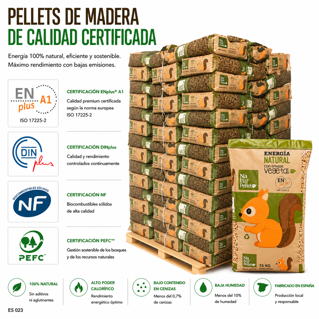 NaturPellet – Palet 525 kg (35×15 kg)